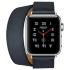 Apple Watch Series 3 Hermes 42mm SS Indigo Swift Leather Single Tour GPS Cellular watch