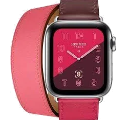 Apple Watch Series 4 Hermes 40mm SS Bordeaux Leather Double Tour GPS Cellular watch