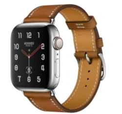 Apple Watch Series 4 Hermes 40mm SS Fauve Barenia Leather Single Tour MU6M2LL/A GPS Cellular watch