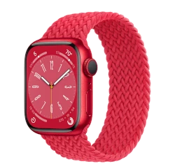 Apple Watch Series 8 41mm Product Red With Braided Solo Loop GPS Only