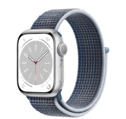Apple Watch Series 8 41mm Silver Aluminum Case With Sport Loop GPS Only