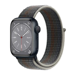 Apple Watch Series 8 45mm Midnight Aluminum Case With Sport Loop GPS Celullar