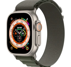 Apple Watch Ultra 49mm Titanium Case With Green Alpine Loop watch