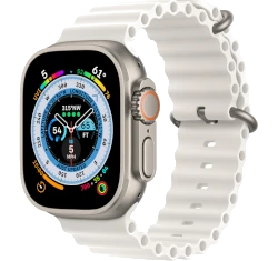 Apple Watch Ultra 49mm Titanium Case With White Ocean Band watch