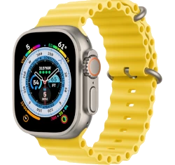 Apple Watch Ultra 49mm Titanium Case With Yellow Ocean Band