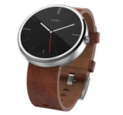 Motorola Moto 360 22mm Leather Band watch
